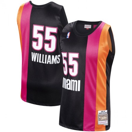 Maillot Basket Homme Miami Heat Jason Williams 55 Mitchell Ness 2005-2006 Hardwood Classics Swingman